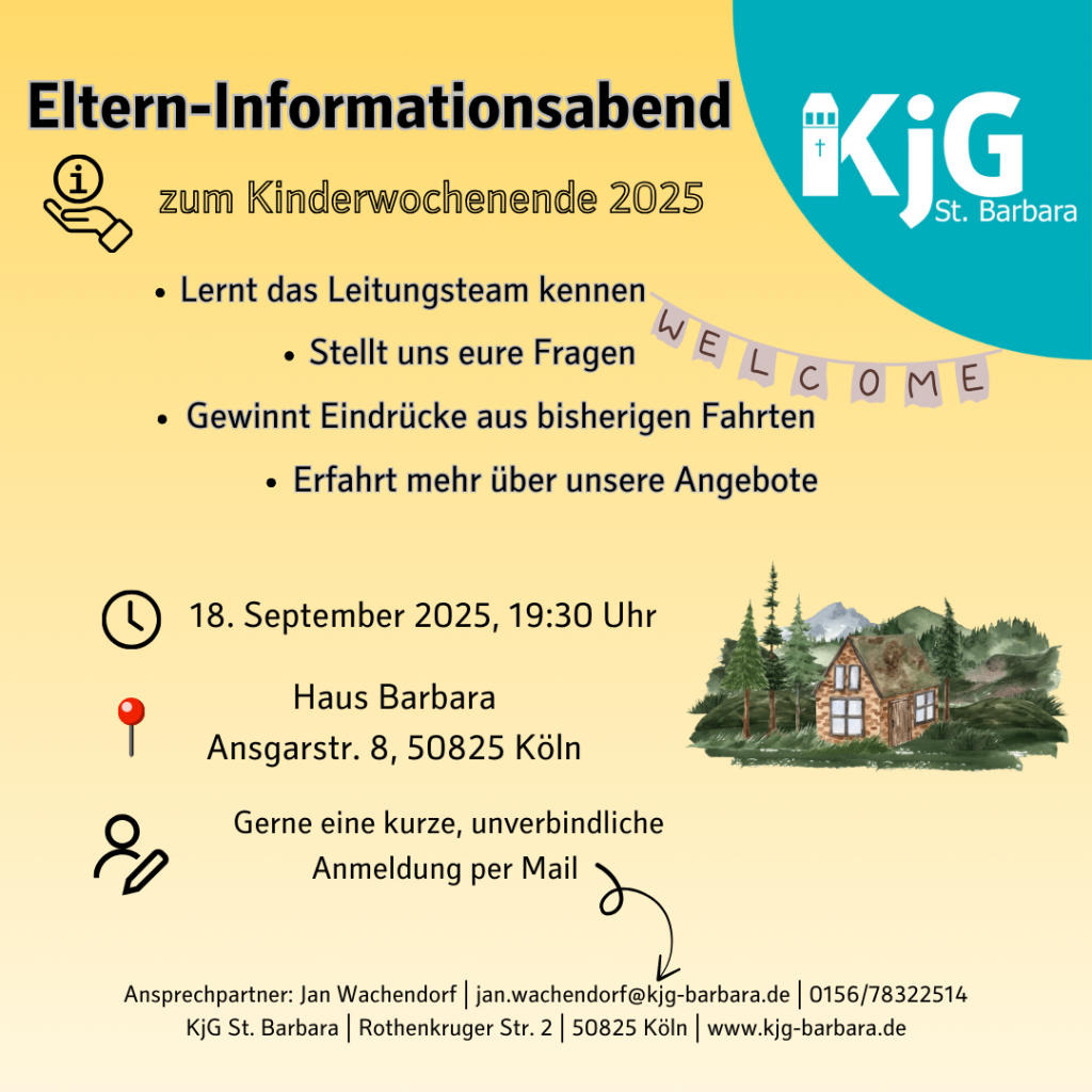 Eltern-Informationsabend zum Kinderwochenende 2025