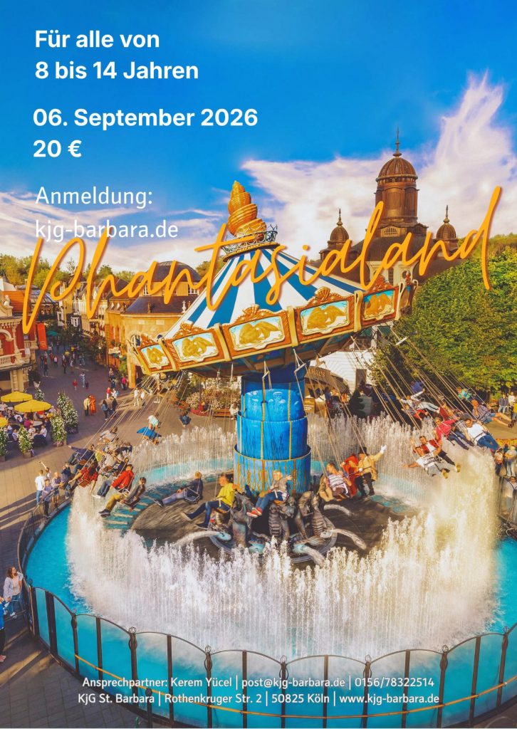 🎢 KjG St. Barbara fährt ins Phantasialand 2026! 🎉 🎢 KjG St. Barbara fährt ins Phantasialand 2026! 🎉